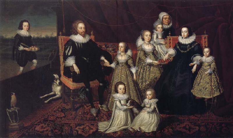 unknow artist Sir Thomas Lucy III and his family oil painting image